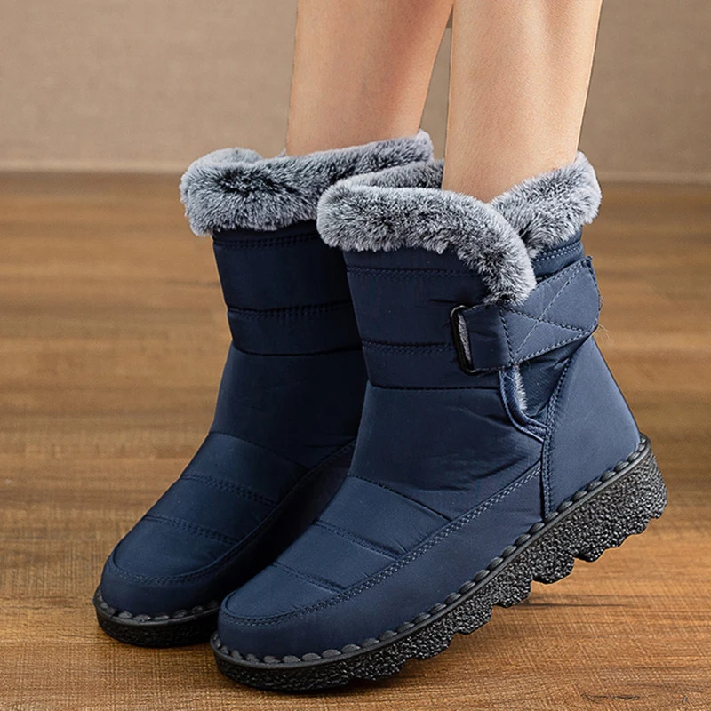 Snow boots womens shoes waterproof womens shoes keep women warm boots plush fashion Botas no print winter boots 241018