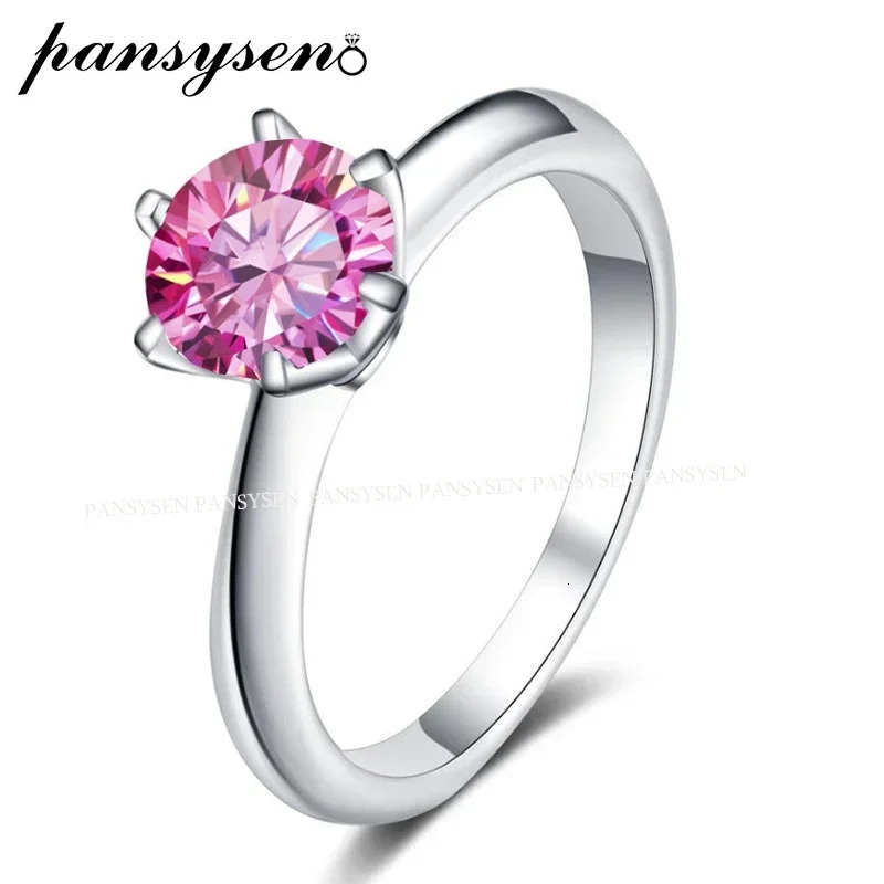 1CT D Colored Ring Laboratory Diamond Womens Card Ring 925 Pure Silver Engagement Promise Wedding Band with GRA 241007