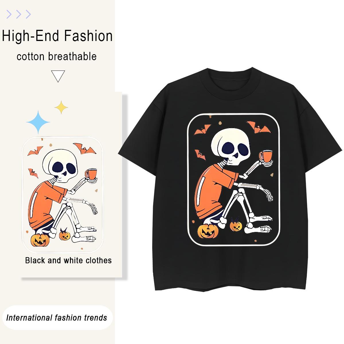 2024 Designer Women T Shirts 100% Cotton 230g Breathable Soft Sports Casual pumpkin Woman Tshirt Unisex Oversized L-4XL Clothings