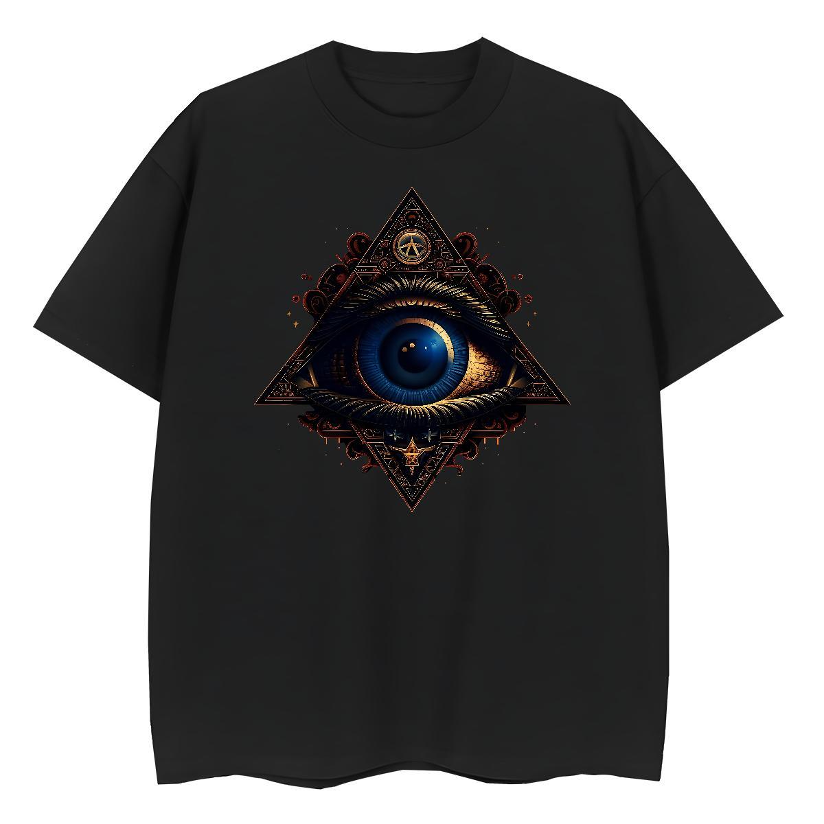 Designer T shirt 230g Pure Cotton Round Neck Short Sleeve Daily Wear eye of the devil Women Tshirts Wholesale Customized Print Polos