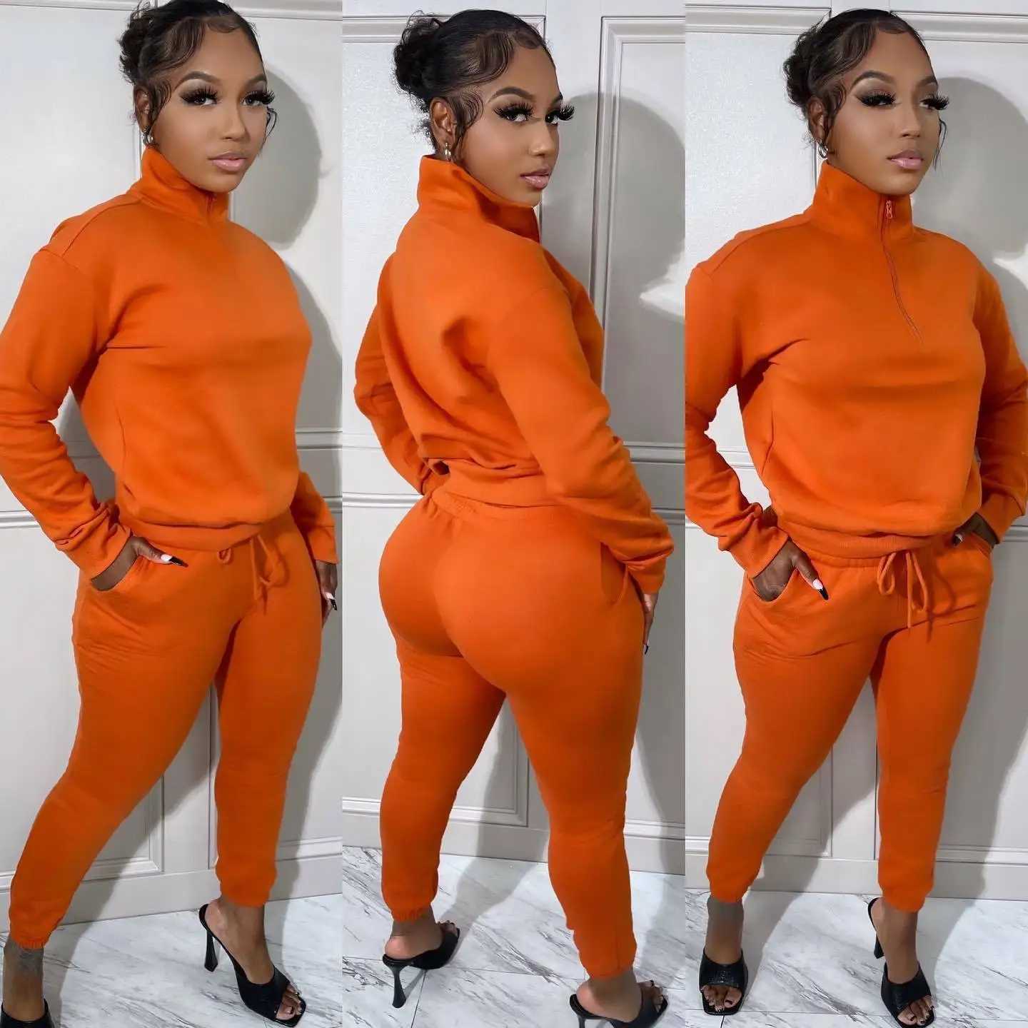 Women's Two Piece Pants fall outfits women two piece set outfits pants sets 2 pieces sets tracksuit women sweatsuits hoodies sweatshirts winter c