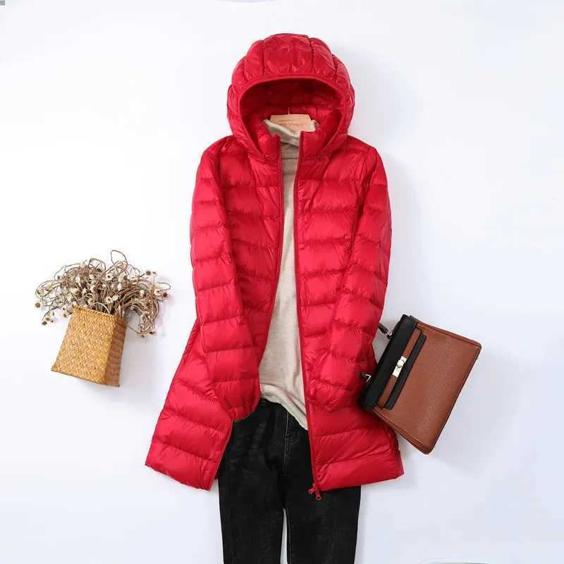 Autumn Winter Warm Womens Jacket 2023 New Korean Hooded Slim-fit X-long Mom Coat Plus Size 5xl 6xl Female Office Lady JacketX241019