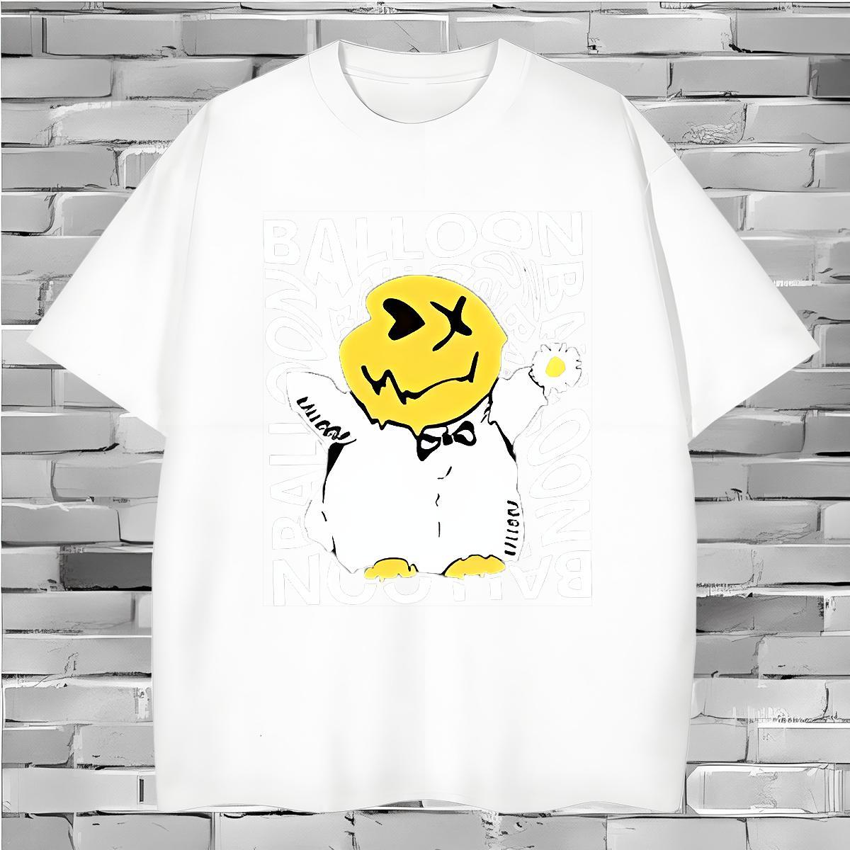 Soft Mens T Shirts 230g Pure Cotton letter Summer Casual Anime Breathable Short Sleeve Men Tshirts Brand Tee Shirt