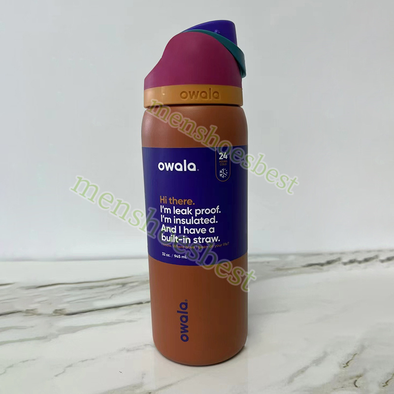 New Owala Insulated Portable Outdoor Sports Water Bottle Handheld Straw Cup