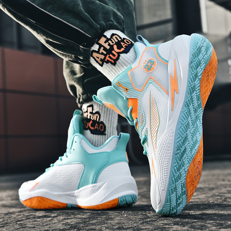 Indoor outdoor basketball men women, practical boots couples, junior high middle school students, and children, sports shoes for adults