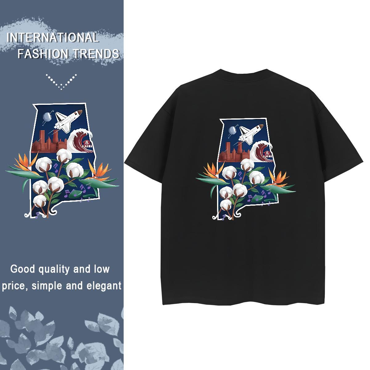 2024 DIY Women T Shirts 100% Cotton 230g Breathable Short Sleeve Outdoor plane Womens Tshirts Designer Anime Polos
