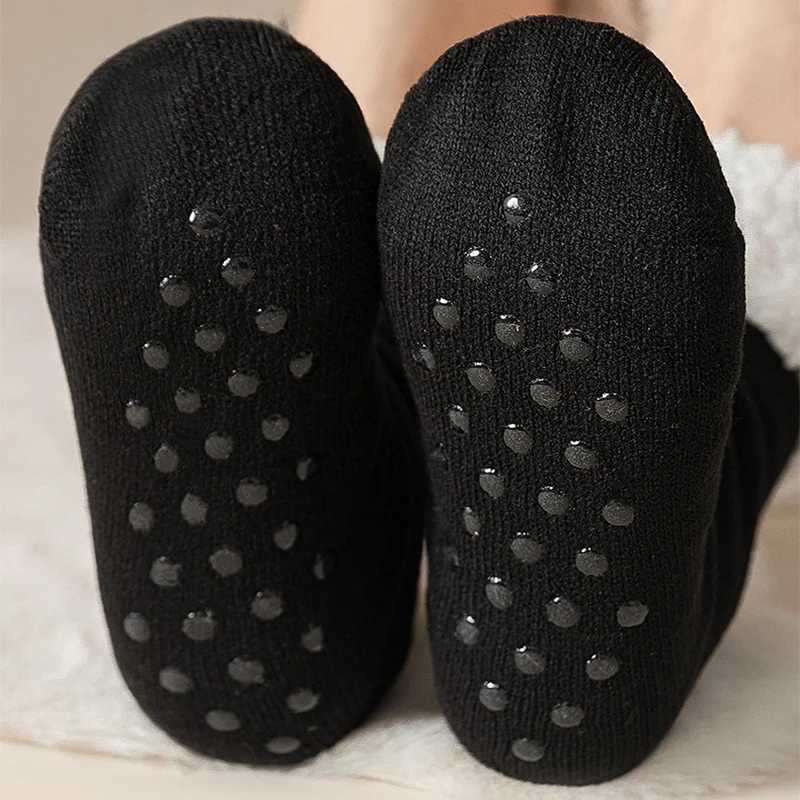 Winter Christmas Plush Lined Slipper Men Socks Comfy Warm Mid Tube Sock Warm Thickened Home Sleeping Soft Non Slip Floor SoxXJ241019