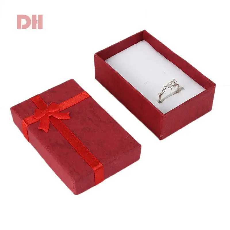 Ring box necklace box paper pavilion box necklace organizer earring storage box small accessory container 1pc 5x8cm W241019