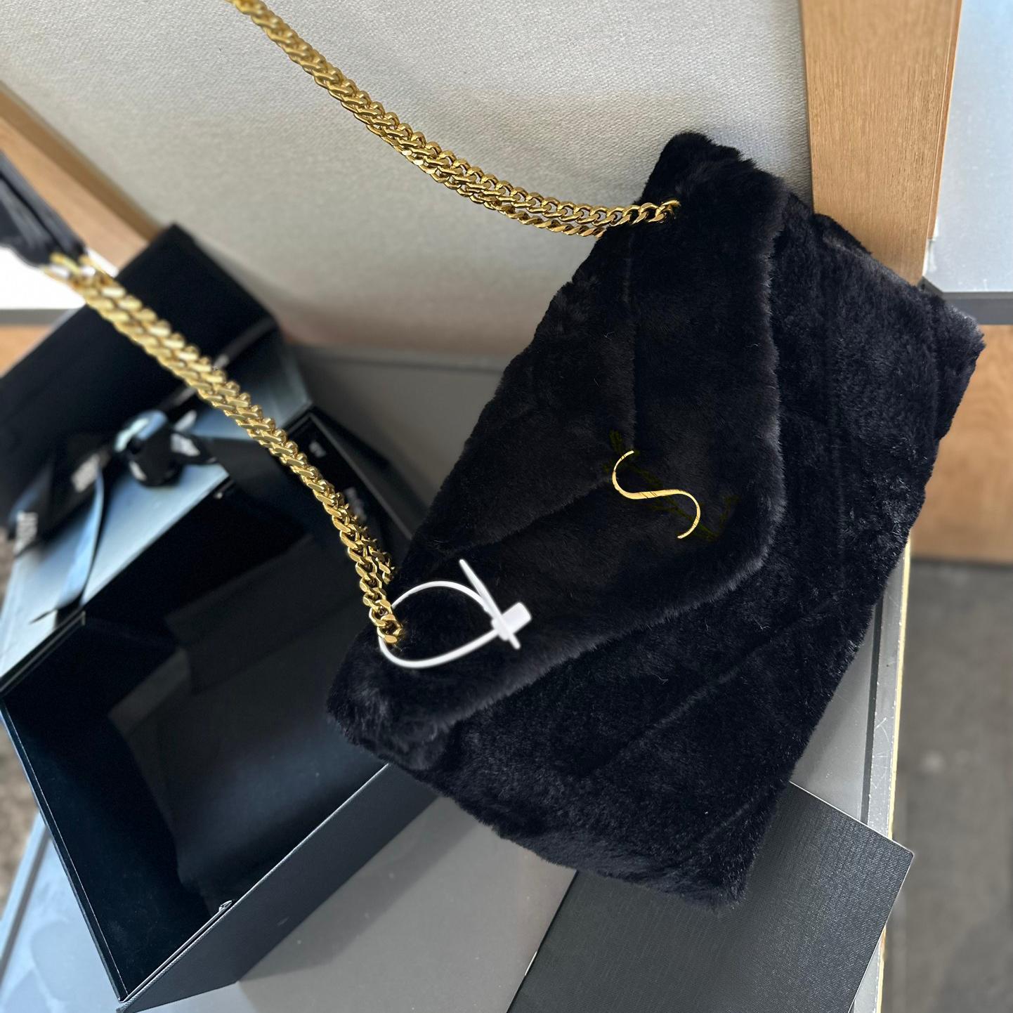 Plush Designer Womens s Shoulder Fashion Crossbody Bag Soft Wallet Retro Messenger Bags Classic Purses Socialite Handbags free shippi