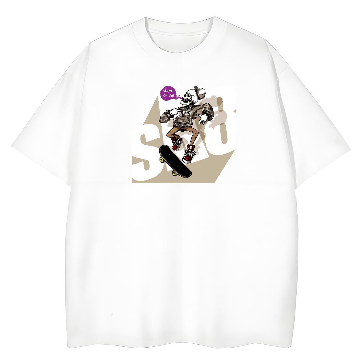 Custom Woman T Shirts 230g Pure Cotton Short sleeve Soft Beach skull Women Tees Free Shipping Custom Printed Tops Shirt