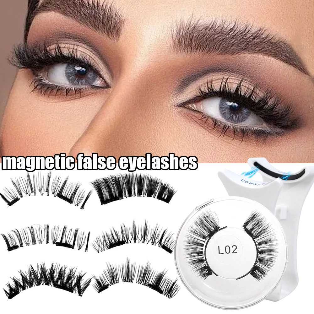 3D Magnetic False Eyelashes Set Reusable Natural Wispy Magnetic Fake Eyelash Easy To Wear No Glue Magnet Lashes with ApplicatorXJ241019