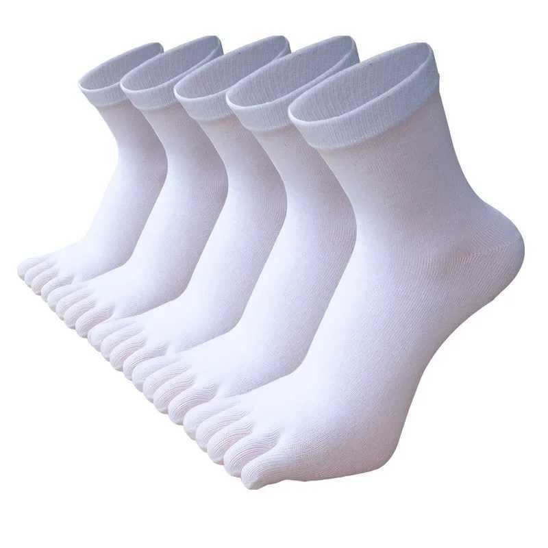 Men Cotton Five Fingers Sports Socks Autumn Winter Five-Finger Socks Pure Color Black Blue Gray Male Five Toes Sock Plus SizeXJ241019
