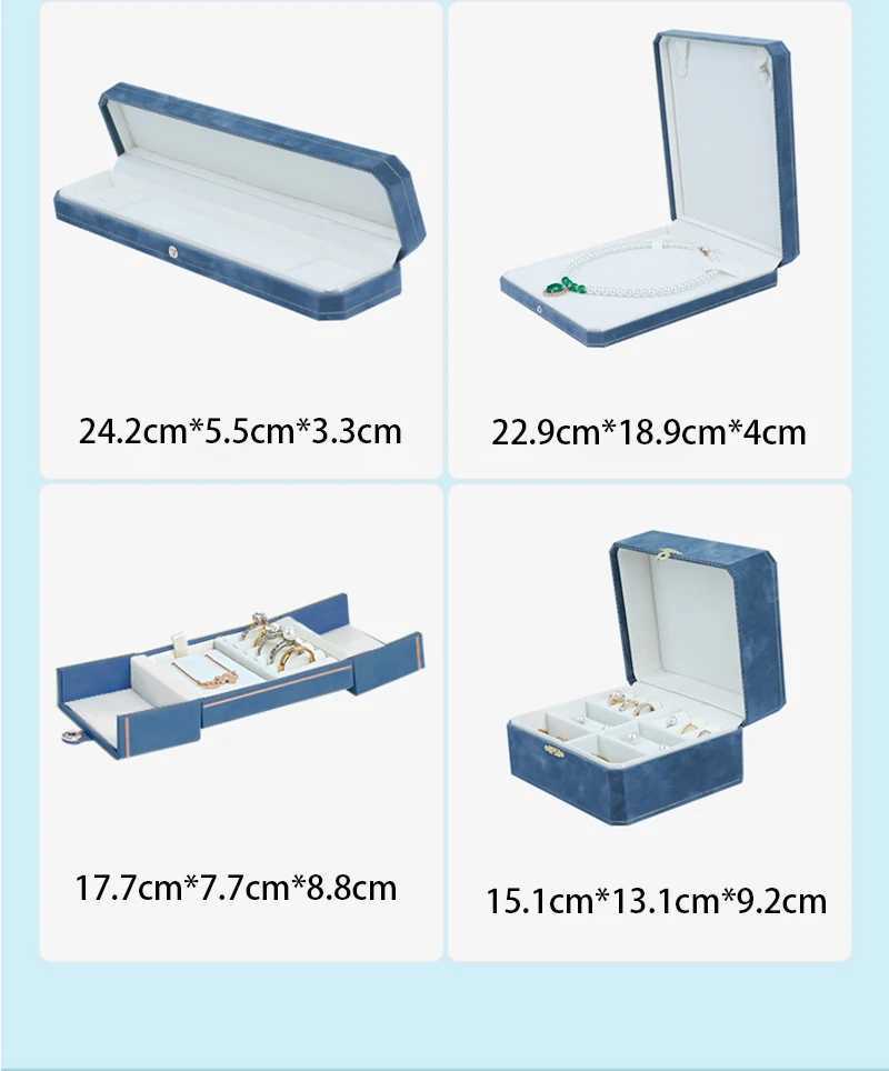 Octagonal jewelry packaging box vintage high-end ring pendant bracelet box necklace storage jewelry organizer display box W241019