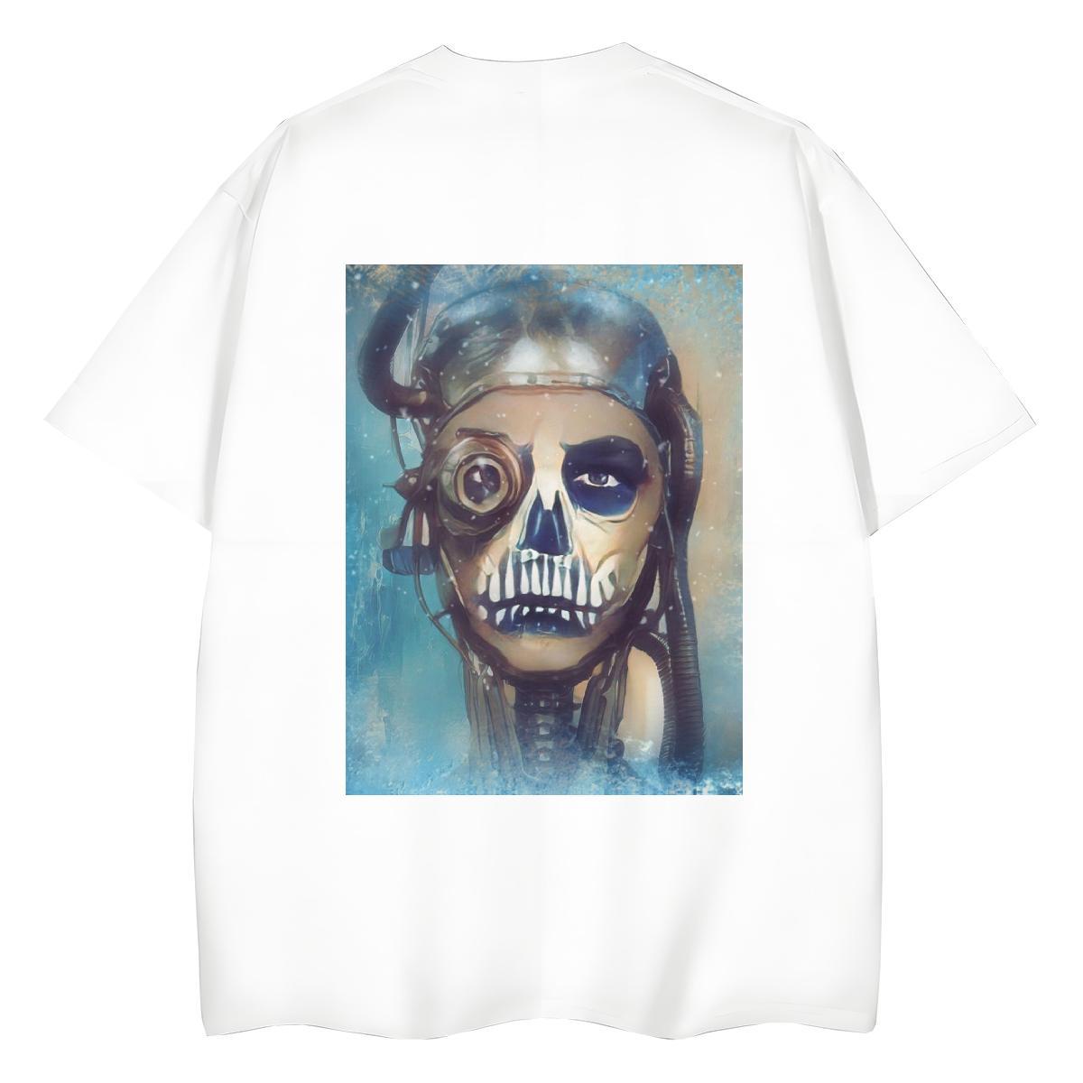 2024 DIY T-Shirts 230g Cotton Comfortable Home Outdoor skull Women Tees Soft Skull Tees Shirts