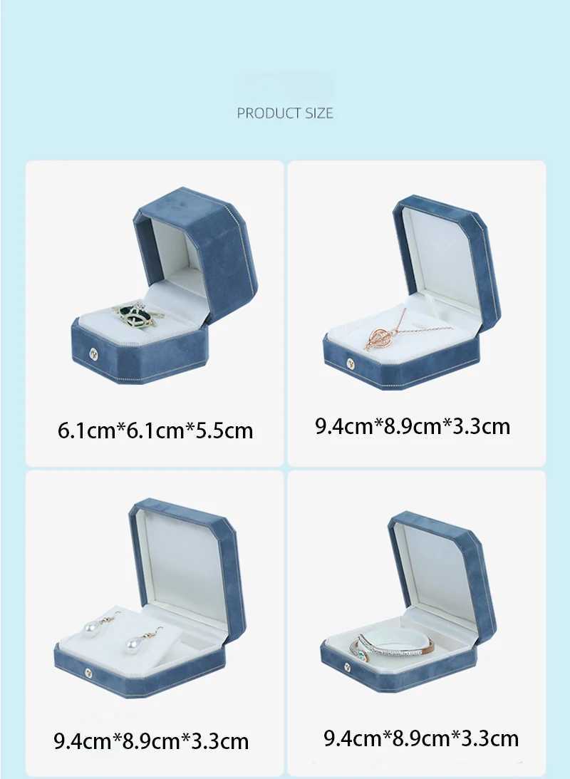Octagonal jewelry packaging box vintage high-end ring pendant bracelet box necklace storage jewelry organizer display box W241019
