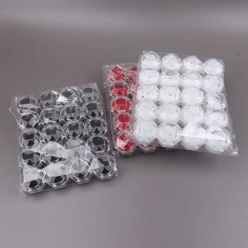20 pieces of acrylic crystal ring box storage display box storage organizer transparent packaging box for wedding jewelry packaging W241019