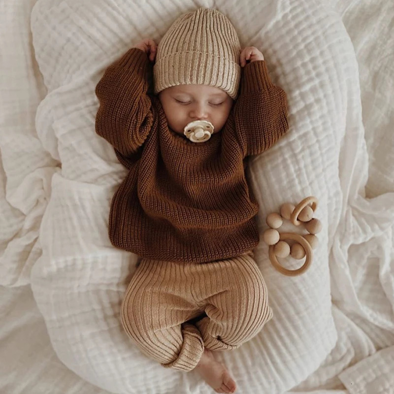 Children Baby Loose Sweater Knitted Autum Winter Boy Girl Clothes Round Neck Kid Toddler Pullover Outerwear 241018