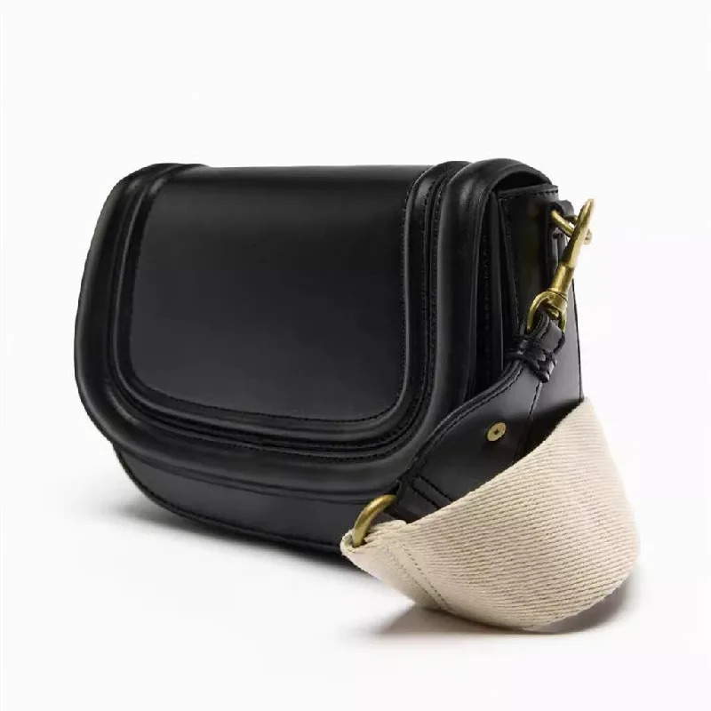 2024 Pu Leather Womens Horizontal Bag with Fashionable Wide Shoulder Strap Fashionable Shoulder Strap Solid Color Bottom Bag 241018