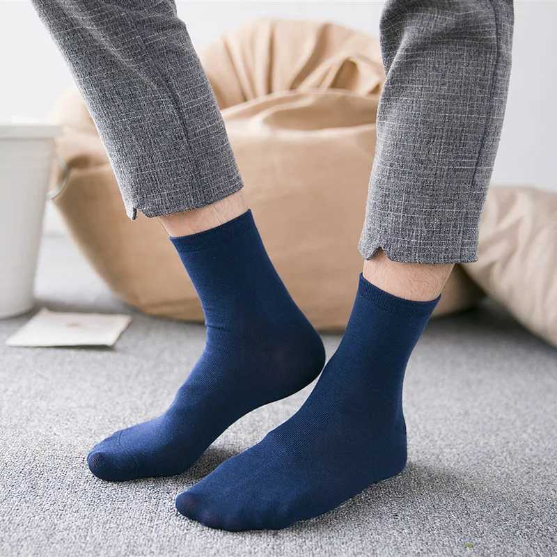 3 Pairs Men Navy Socks Business Socks Stripe Anchor Star Snow Male Autumn Winter Crew Socks Comfortable Cotton Casual SocksXJ241019