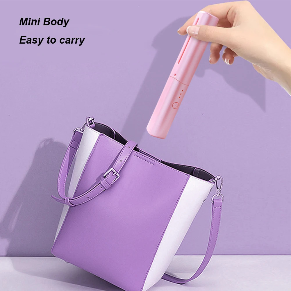 Professional wireless straightener curling iron comb lazy hair comb USB charging straight hair brush hair styling tool 241018