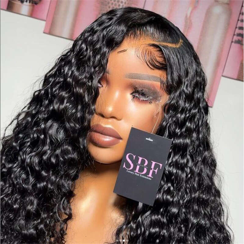 inch Natural Deep Density Glueless Kinky Curly Long Black Lace Front Wigs For Women Babyhair PrePlucked Daily