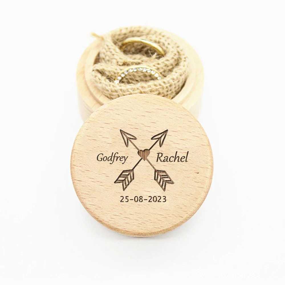Personalized Wedding Ring Box Customized Wooden Ring Box Anniversary Gift Wedding Ring Keepsake Carving Ring Bearing Box W241019
