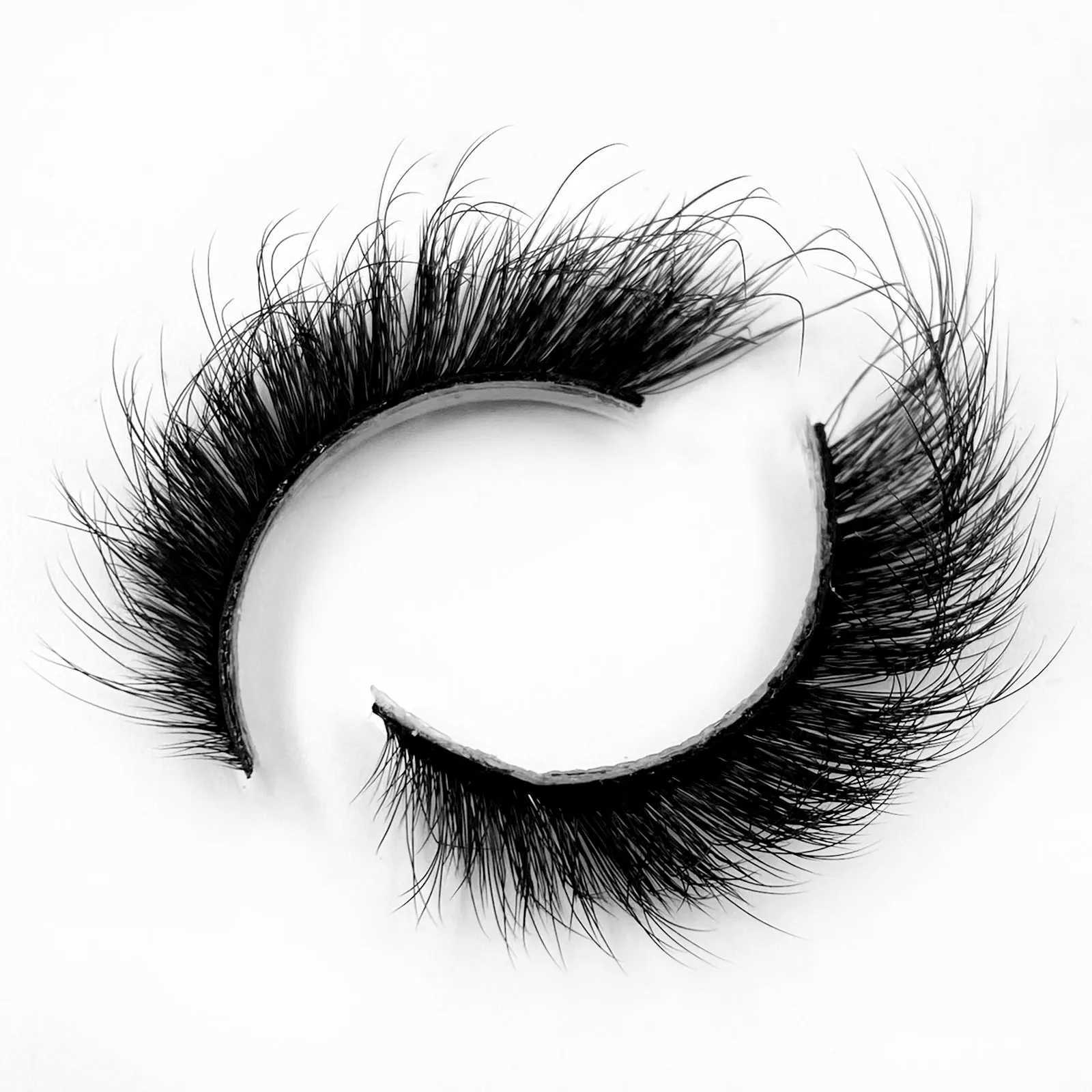 Handmade 3D Mink Eyelashes New Curled Winged Natural Realistic Messy End Eye Elongated Thick False Eyelashes Soft Fake EyelashesXJ21