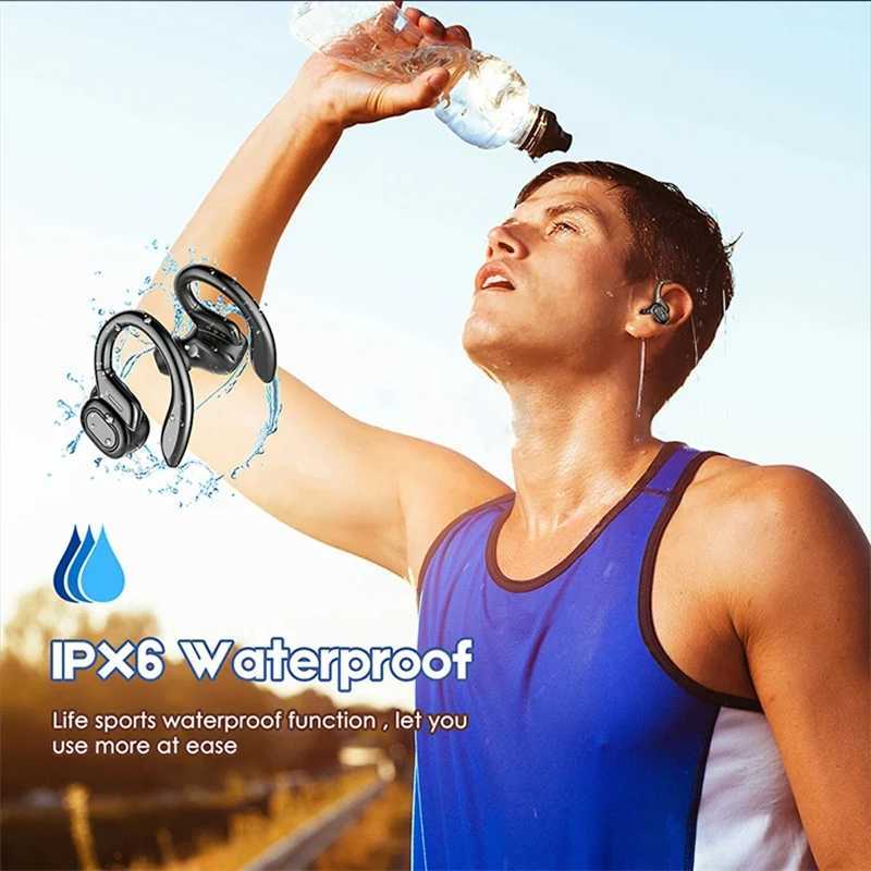Headset SHUKE Bluetooth Earbuds Wireless Earphones Sport EarHook 9D Hifi Stereo Sound Waterproof Headphones In Ear With Micphone Z241019