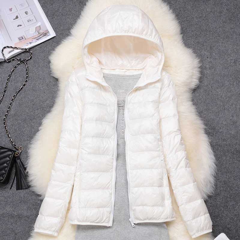 Women Puffer Jacket 15 Colors Plus Size 5XL 6XL 7XL 2023 New Spring Autumn Female Ultra Lightweight Packable Hooded Down CoatsX241019