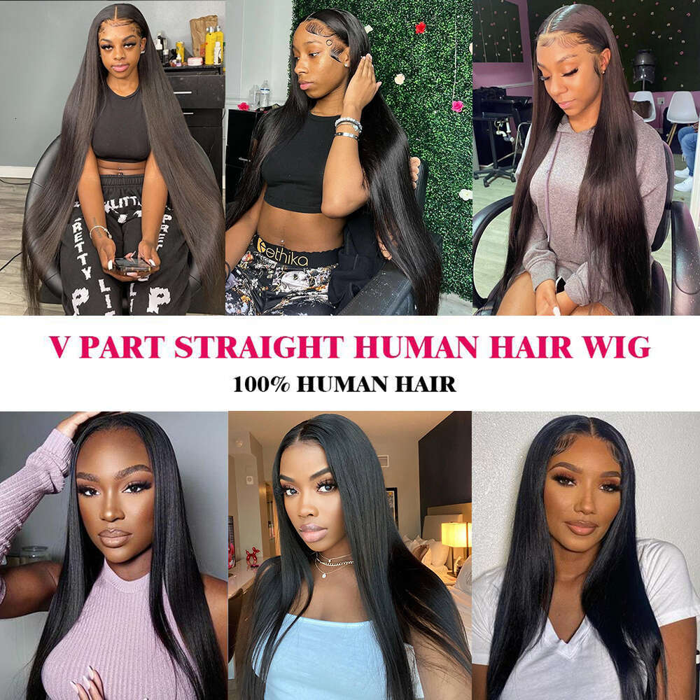 V Inch Straight U Part Wig Human Hair No Leave Out Thin Wigs for Women Density Glueless Ready To Wear On Sale s