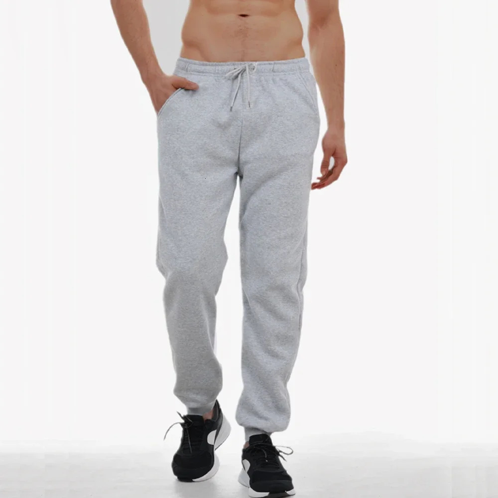Mens Tracksuit Pants Jogger Track Sweatpants Spring Autumn Fleece Pants Men Clothing Gym Sports Womens Loose Winter Trousers 241010