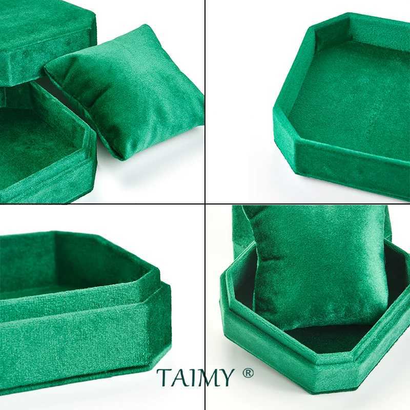 Luxury square velvet custom bracelet jewelry watch gift box with pillow inside jewelry display packaging box W241019