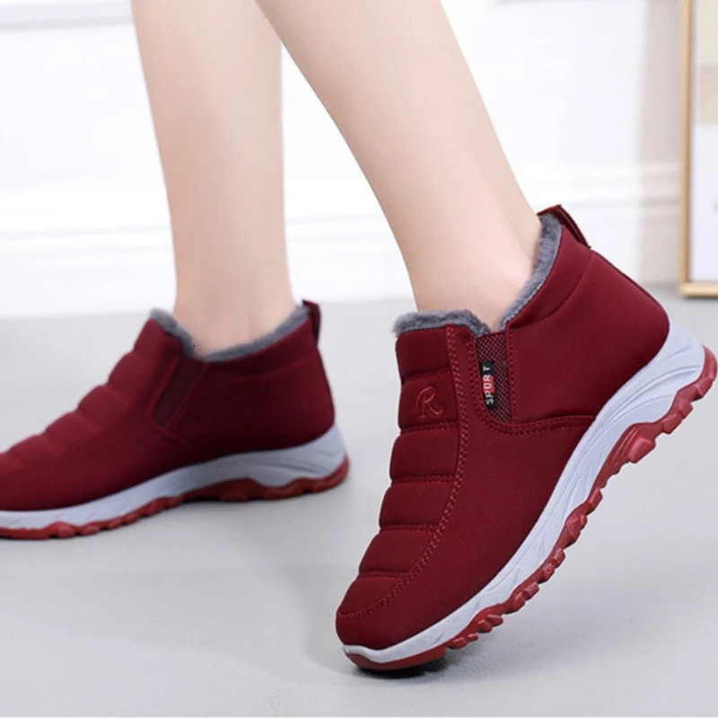 Womens boots unisex winter shoes womens waterproof snow boots womens sliding shoes plush shoes mens ankles Botas 241018