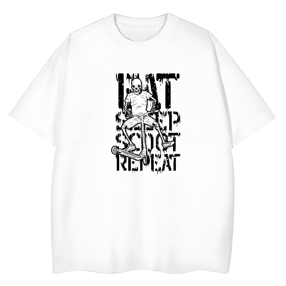 Designer Womens T Shirts 230g 100% Cotton Breathable Short Sleeve Daily Wear skull Woman Tshirt Lady White Plus Size Tops