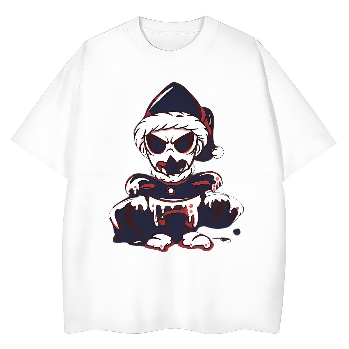 Fashion New T shirt 100% Cotton 230g Breathable Soft Summer Casual skull Unisex Tshirts Wholesale Customized Print Wear