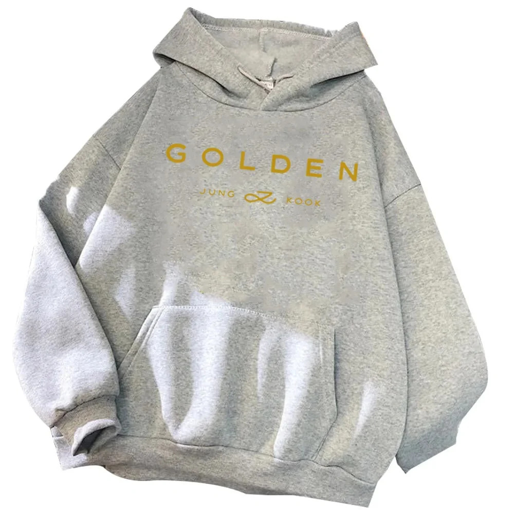 2024 Jungkook Kpop Hoodie Vintage Sweatshirt Sudaderas Winter Warm Golden Album Merch Unisex Hoodies Man Woman 241010