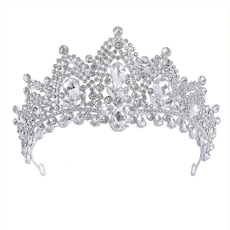 Luxurious and diverse silver crystal bridal headpieces crowns rhinestones ball headpieces wedding hair accessories 241018