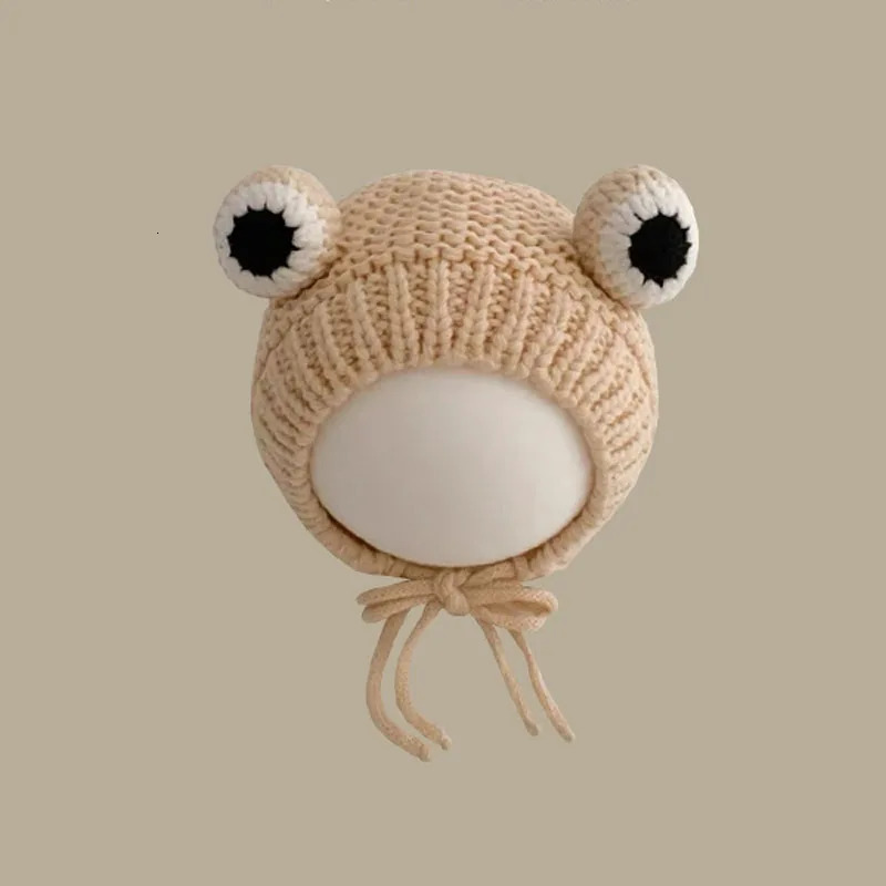 Cute Knitted Ponbang Baby Hat Thick and Warm Girl Boy Bunny Winter Ears Warm Hat Set Childrens Glove Hat Hat Hat Suitable for borns 0-24M 241019