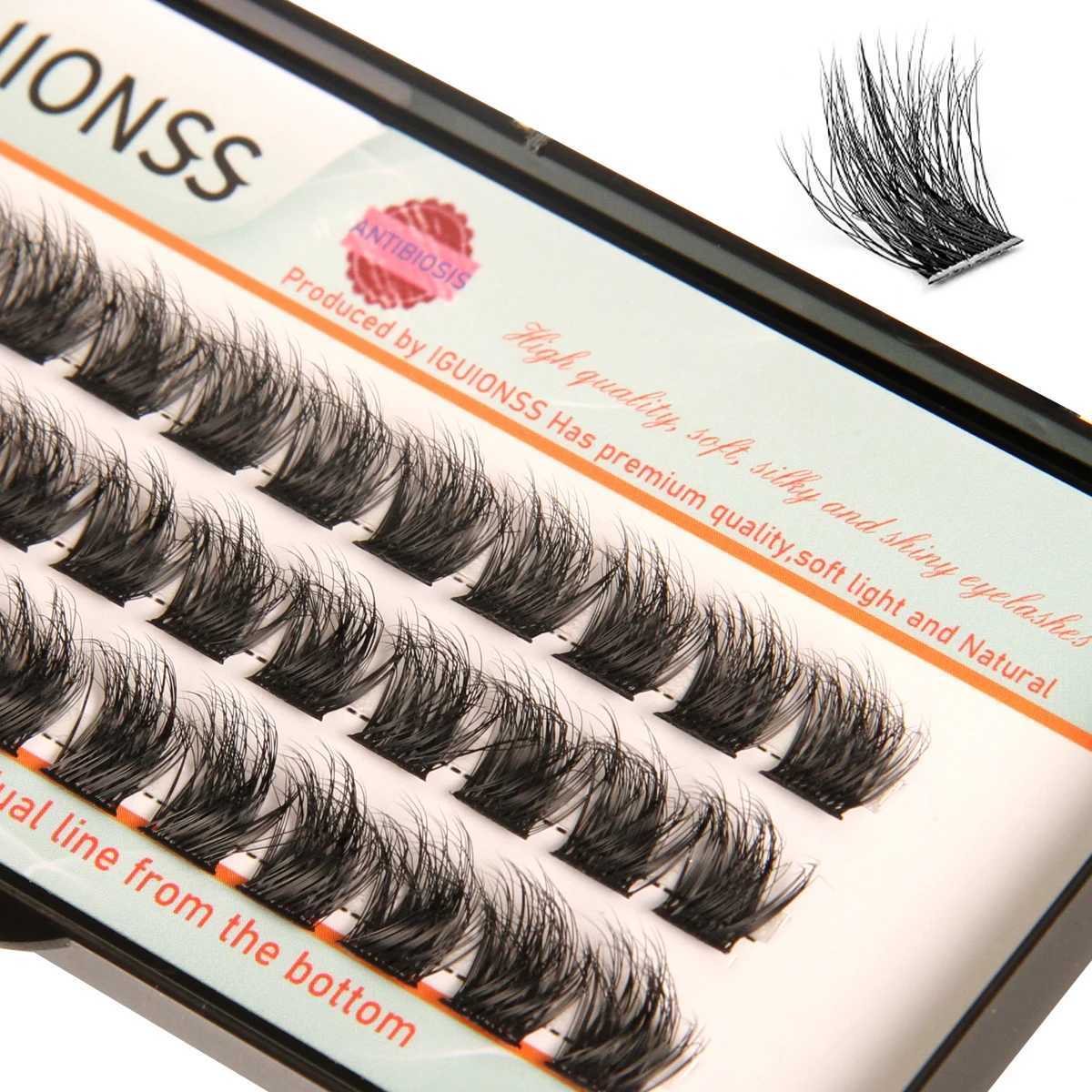 IGUIONSS Lash Clusters K50 D curl Individual Lashes Cluster Eyelash Extensions Eyelash Clusters DIY Lash ExtensionXJ241019