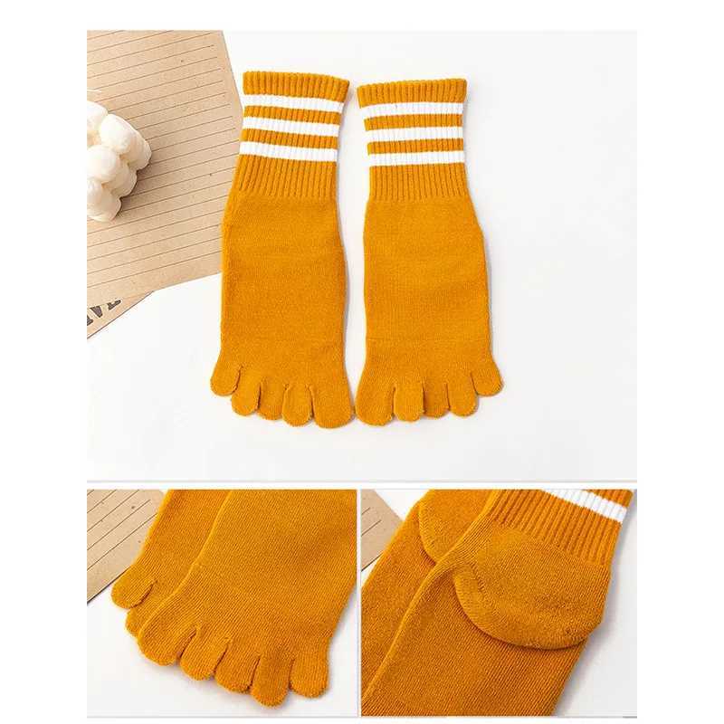 5 Pairs Childrens Autumn Winter Terry Socks with Toes Thick Cotton Breathable Sweat-absorbing Kids Indoor Floor Warm SocksXJ241019