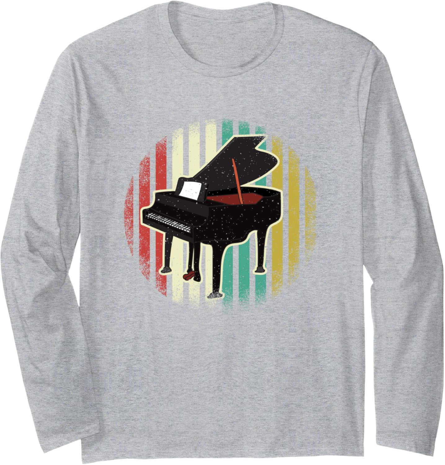 Long Sleeve Shirts for Men sweatshirt Vintage Piano Music Instrument Piano Player Gift Pianist Long Sleeve Tee Streetwear Casual tops clothes leisure