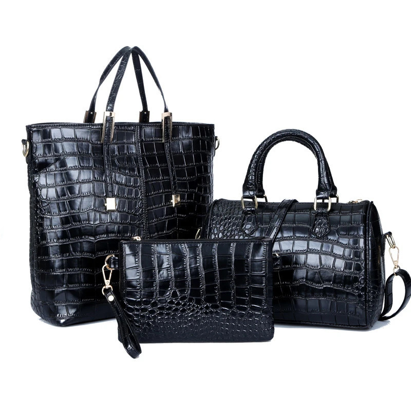 Fashion PU leather womens handbag er pattern 3-piece shoulder bag set high-quality womens handbag 241018
