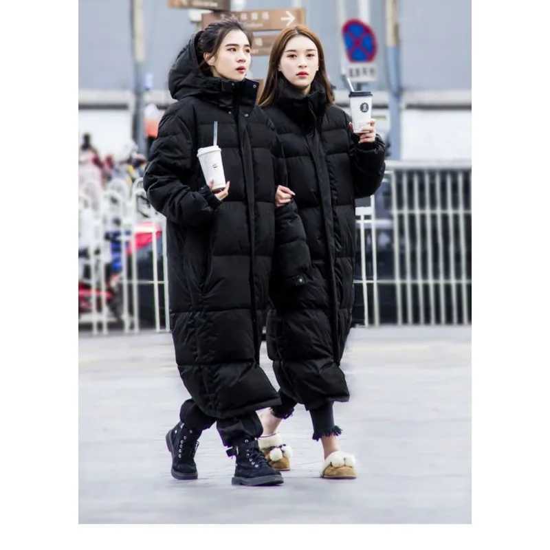 Women 90% White Duck Down Coat Winter Long Women Down Jacket Hooded Waterproof and Windproof Keep Warm -20 Degrees OvercoatX241019