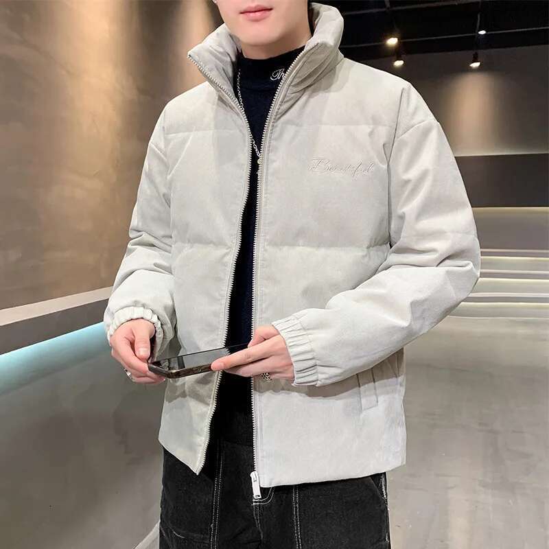 TOP New Winter Mens White Duck Down Jacket Fashion High Quality Male Ski Warm Coats