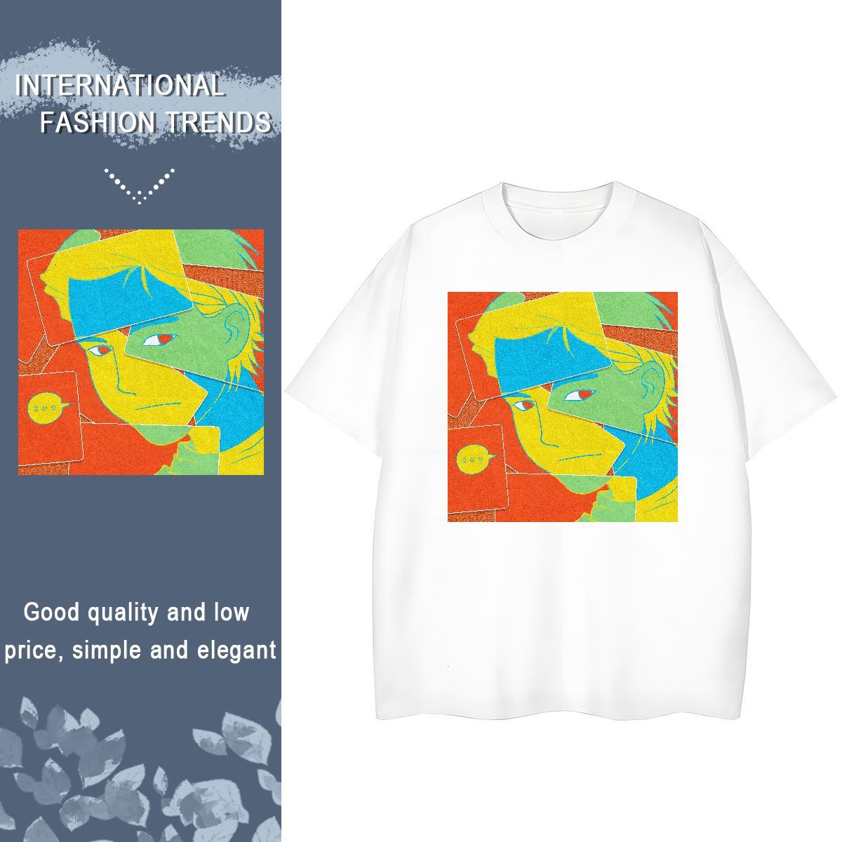 Classic T-Shirts 230g 100% Cotton Breathable Soft Sport portrait Tshirt for Man Woman Unisex Plus Size Cartoon Wear