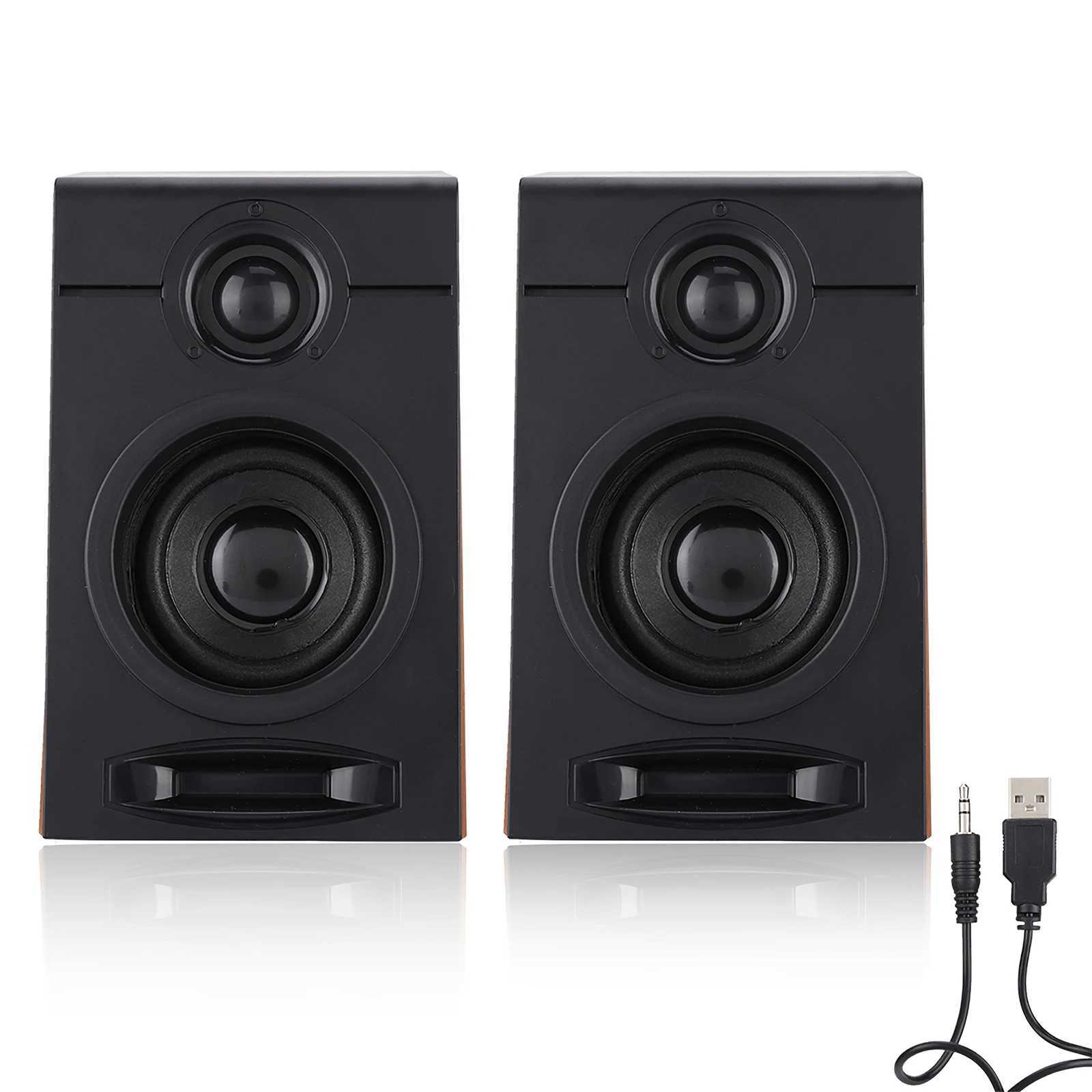 Loudspeaker box 2 Pack Computer Bass Speaker USB Wired Multimedia Speakers PC Gaming Supply Sound Box for Household Studio Shop Z241019