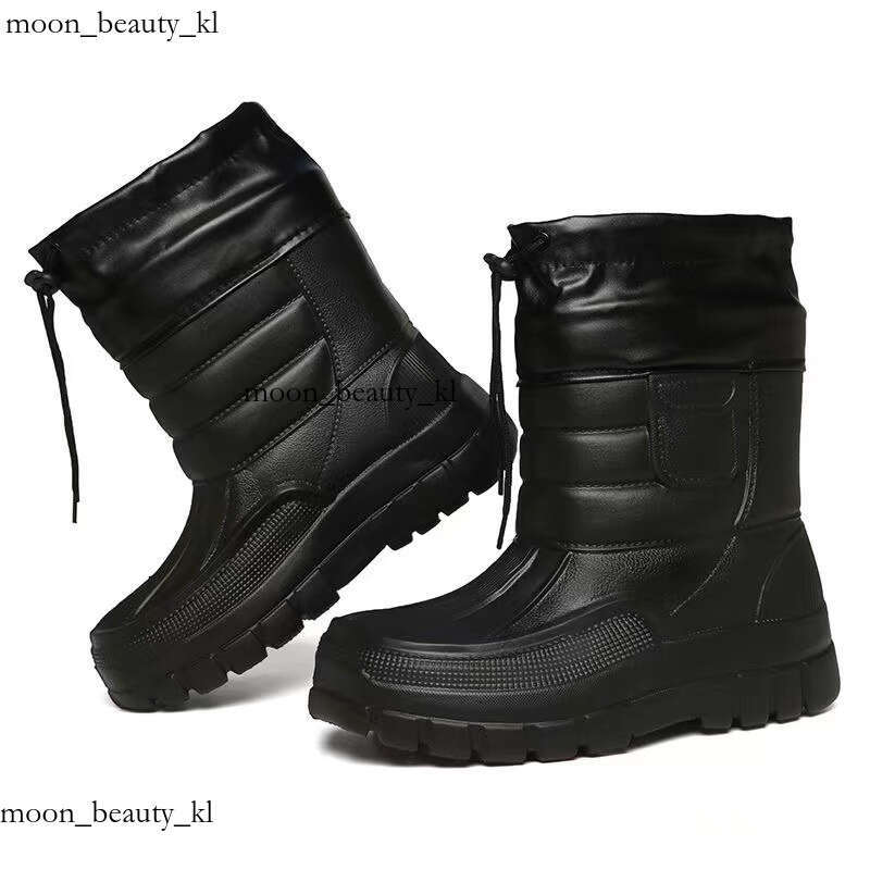 Extra Thick Winter Snow Boots Men Waterproof And Thickened Fishing Shoes With Integrated Fleece And Thickened Sole Rain Boots For Warmth Cotton Shoes 