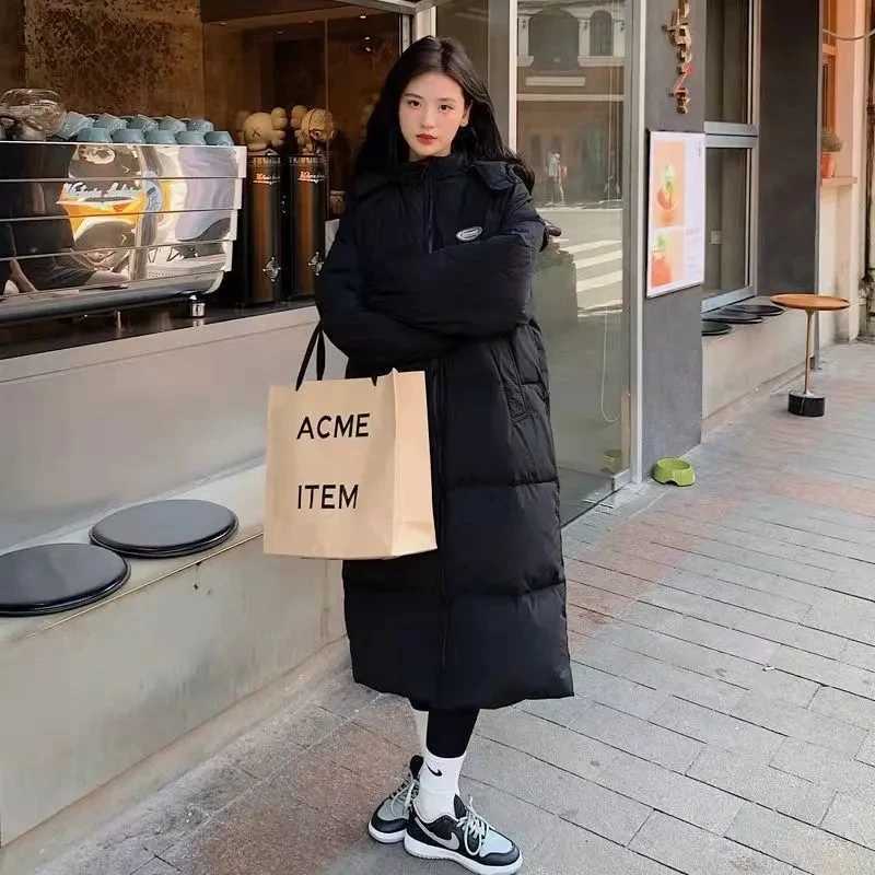 Winter Coat Women 2024 Fashion Middle Age Mother Slim Down Cotton Hooded Jacket Plus Size Casual Solid Warm Thick Outwear ParkaX241019