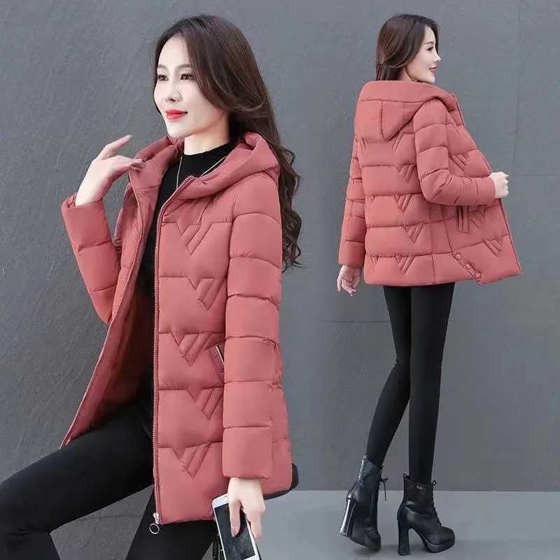 Women Winter Jacket Parka Cotton-padded Hooded Jackets 2024 New Thicken Warm Puffer Coat Casual Parkas Loose OutwearX241019