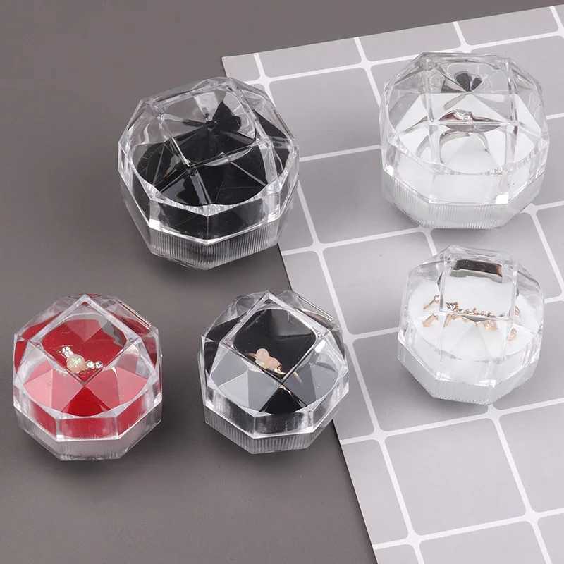 20 pieces of acrylic crystal ring box storage display box storage organizer transparent packaging box for wedding jewelry packaging W241019